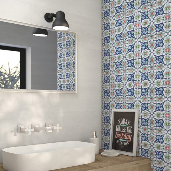 MOROCCO TURKISH BLUE GLOSS TILE 200X200mm
