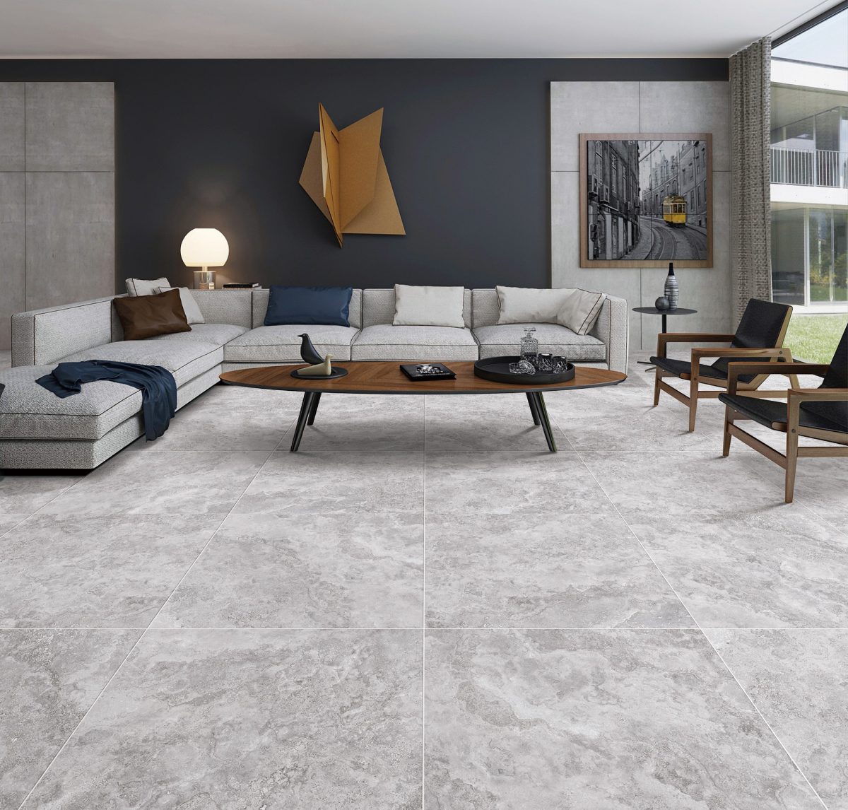 NEW TRAVERTINO GREY MATT 600x600mm.