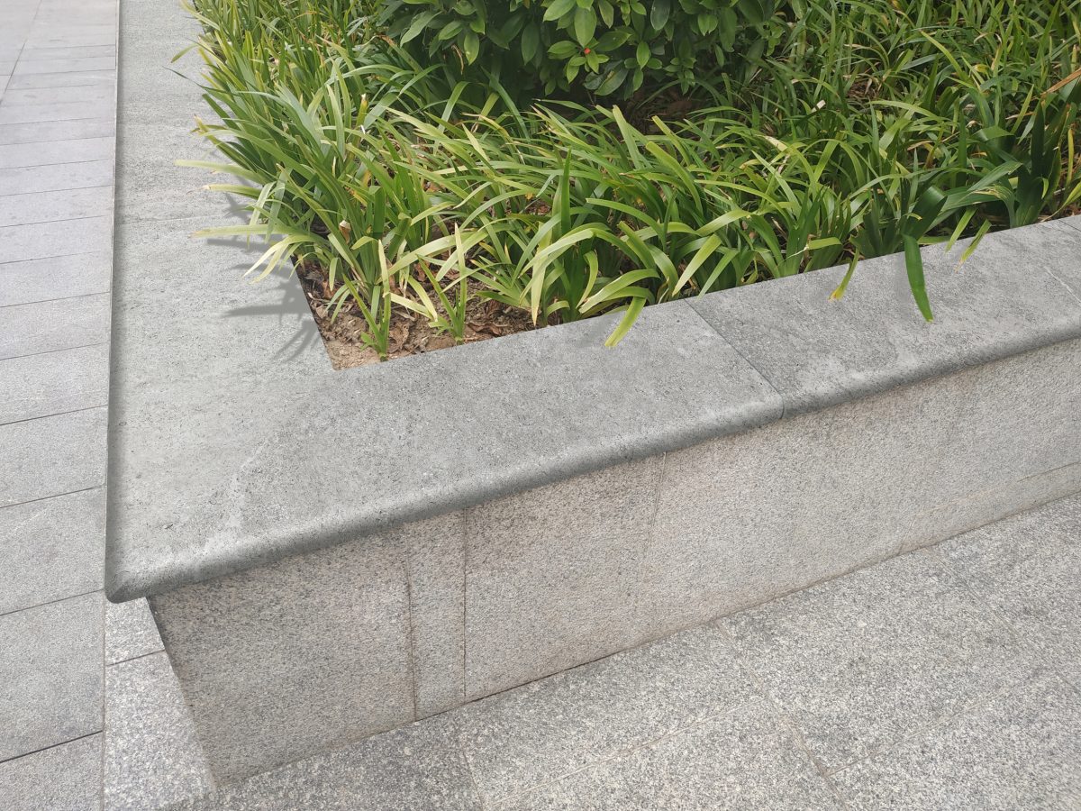 REEFSTONE WHITE EXTERNAL BULLNOSE COPING 300X1200X20mm