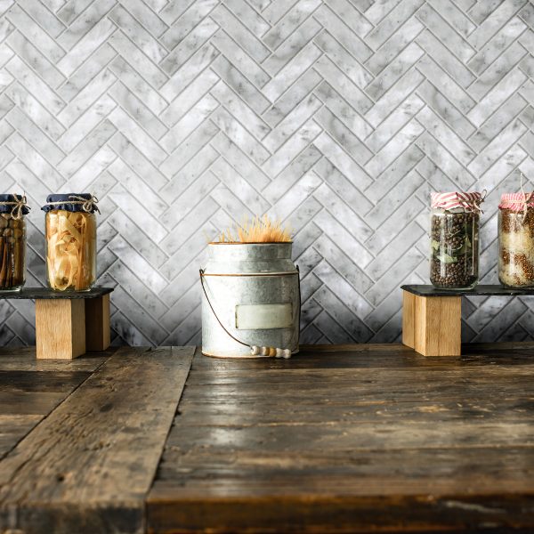 ARTEMIS CARRARA WHITE HERRINGBONE HONED 35X150