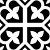 PICASSO BLOOM BLACK MATT 200x200mm