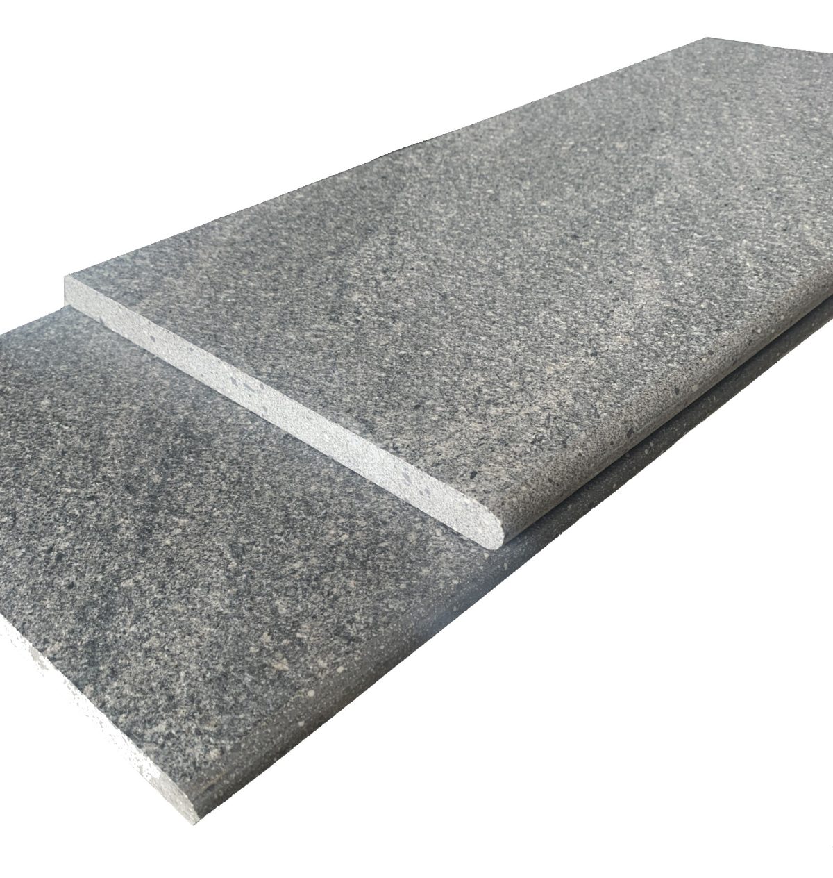 RIVER STONE DARK GREY EXTERNAL BULLNOSE TILE 300x600mmx20mm