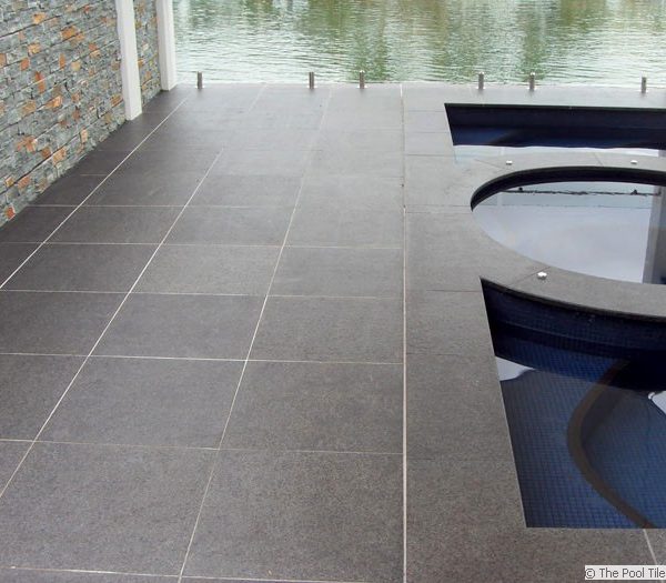 BLACK GRANITE PAVER EXTERNAL TILE 600x600mmx20mm