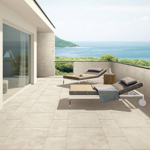 PARADISE STONE IVORY BULLNOSE COPING 400X400X20mm