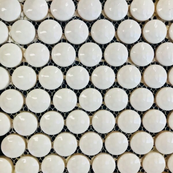 BELLAVISTA GOLF BALL GLOSS White MOSAIC TILE 295x320mm