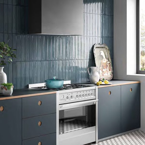 FRAGMENT BRICK BLUE NOTTE WALLS GLOSS TILE 75X400mm