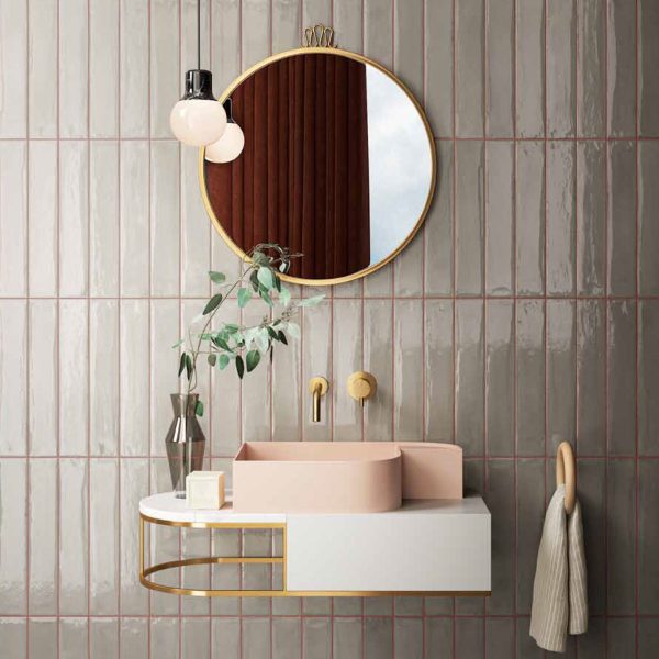 FRAGMENT BRICK GRIGIO WALLS GLOSS TILE 75X400mm