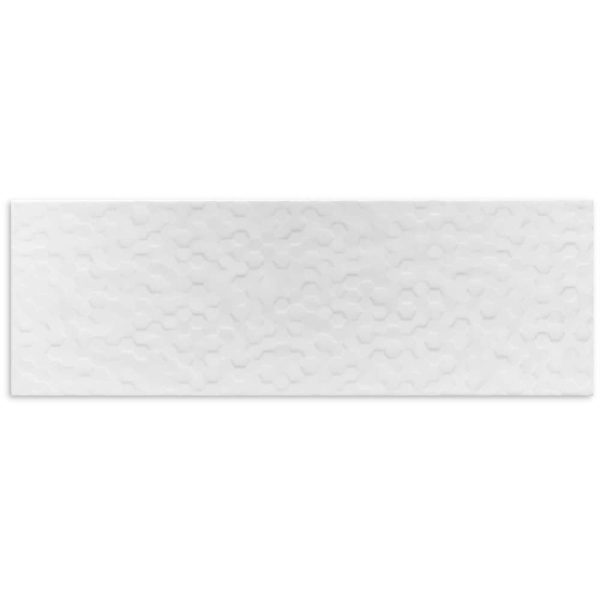 MATT WHITE HEXAGON WALL TILE 200X600mm