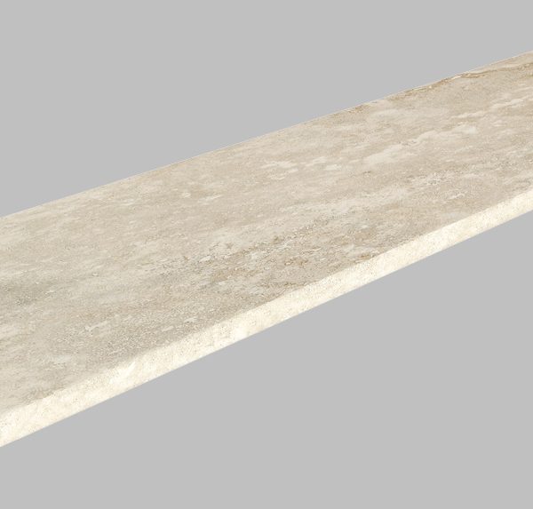 TRAVERTINE GREY EXTERNAL BULLNOSE COPING 300X1200X20