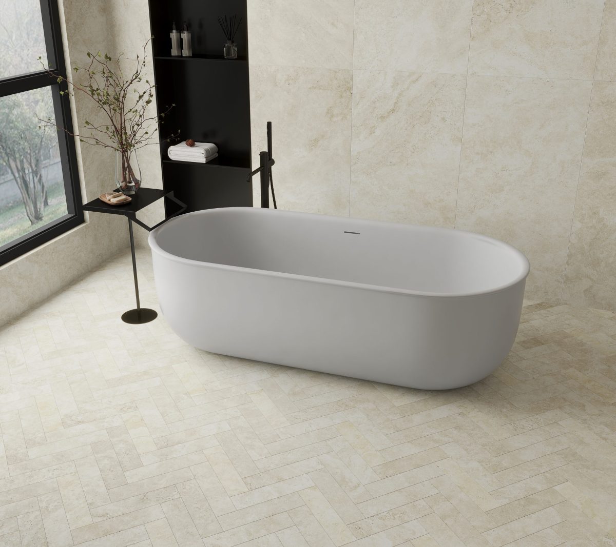 TUNDRA BEIGE GLOSS TILE 600X600mm