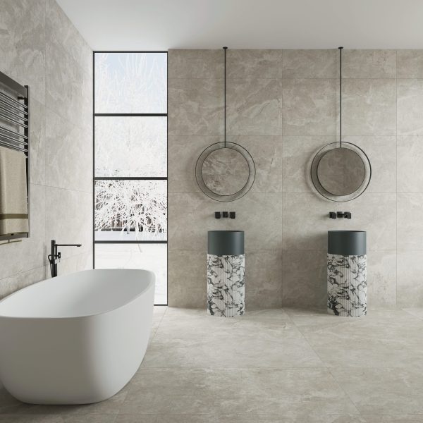 TUNDRA GREY GLOSS TILE 600X600mm