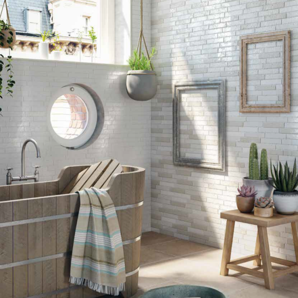 BRICKART FULL WHITE GLOSS TILE 45X230mm