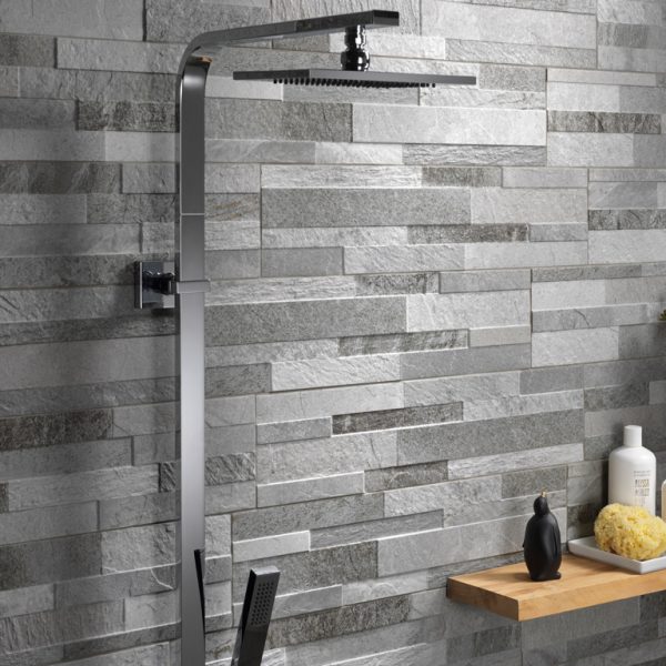 RONDINE CUBIC GREY BOOKLEAF TILE 150×610mm