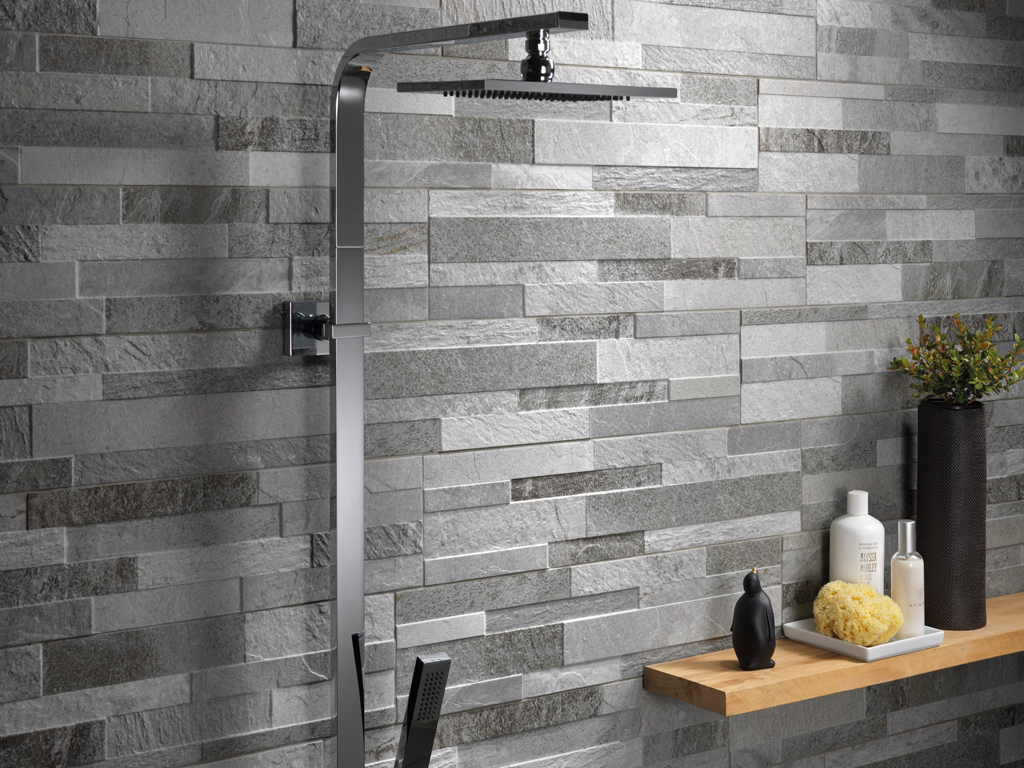 RONDINE CUBIC GREY BOOKLEAF TILE 150×610mm