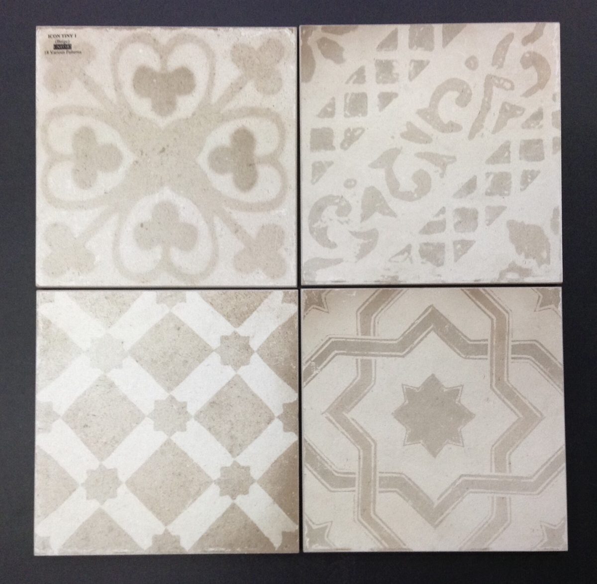 UNICOM ICON TINY 1 BEIGE MATT TILE 200×200mm