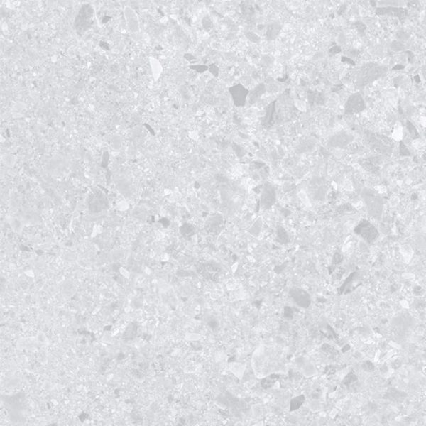 TERRAZZO WHITE MATT TILE 600X600mm