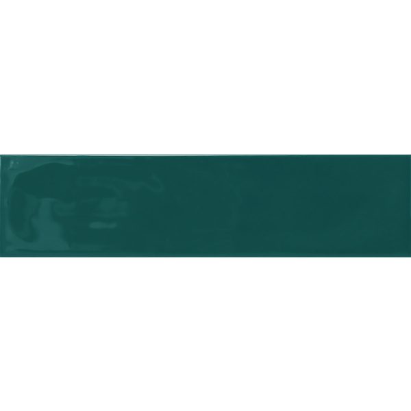 EDGE DARK GREEN WAVE MATT TILE 68x280mm