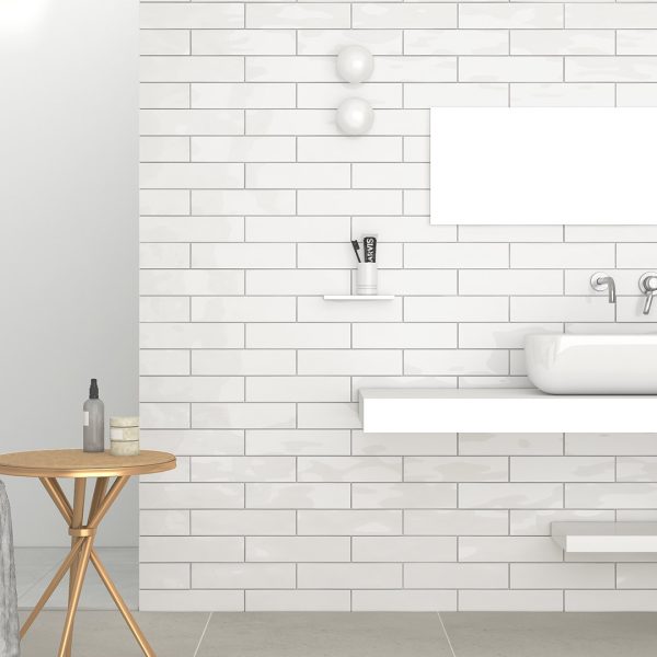 EDGE WHITE FRAME GLOSS TILE 68x280mm