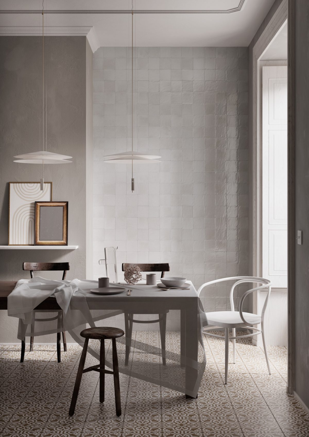 GLEEZE BIANCO GLOSS TILE 100X100mm
