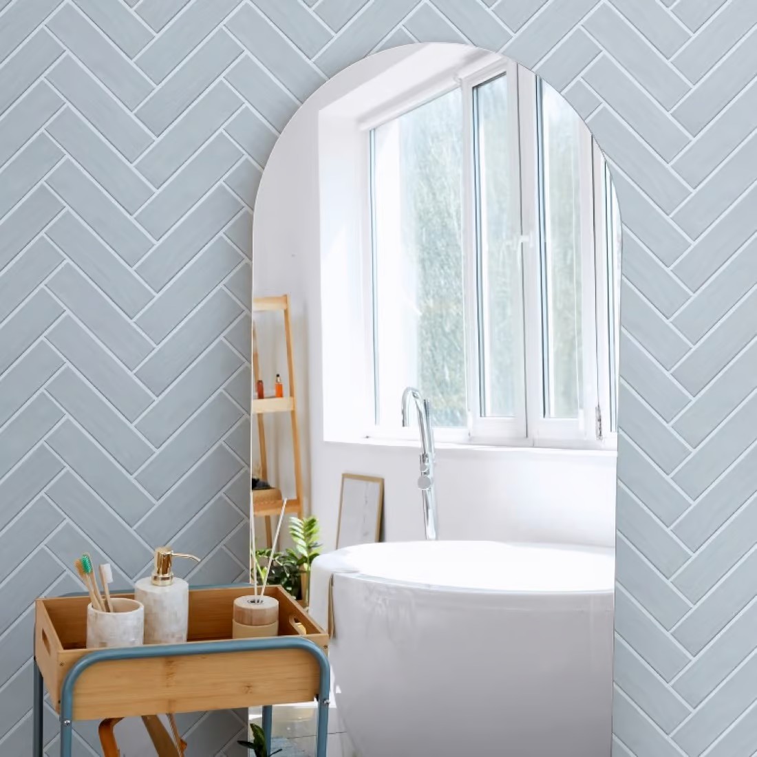 BRAVA RUSTIC BLUE SATIN TILE 60x217mm