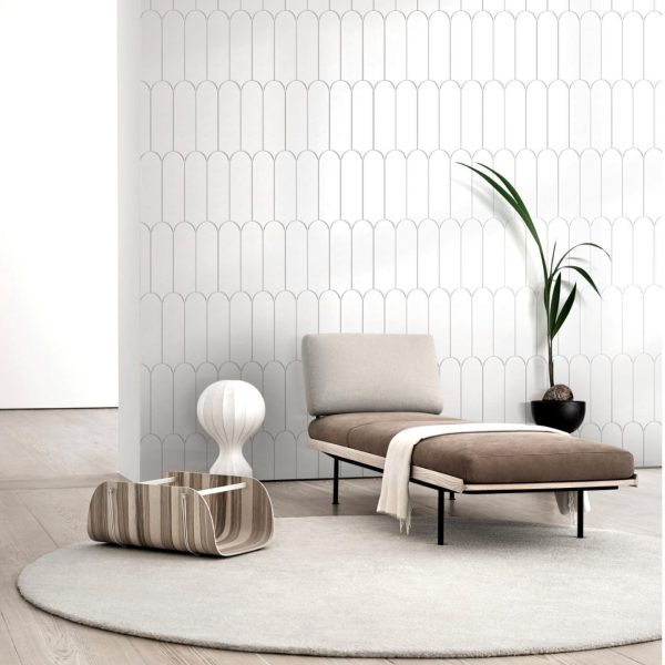 BELLAVISTA FEATHERS MATT WHITE TILE 90X300mm