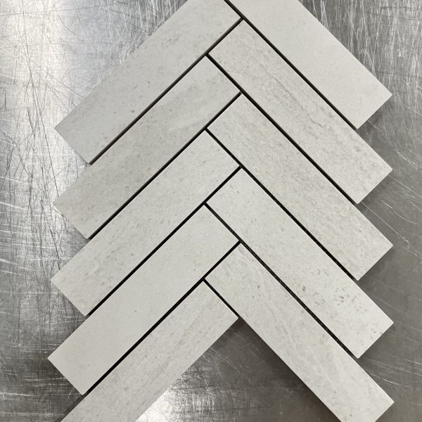 BELLAVISTA MOCA STONE BEIGE HERRINGBONE MOSAIC 215X263mm