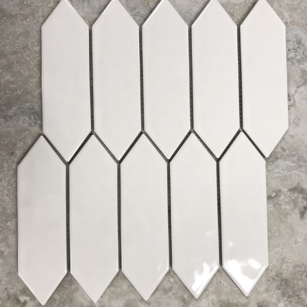 STARSTILE LONG HEX WHITE CERAMIC MOSAIC 292.5×324mm