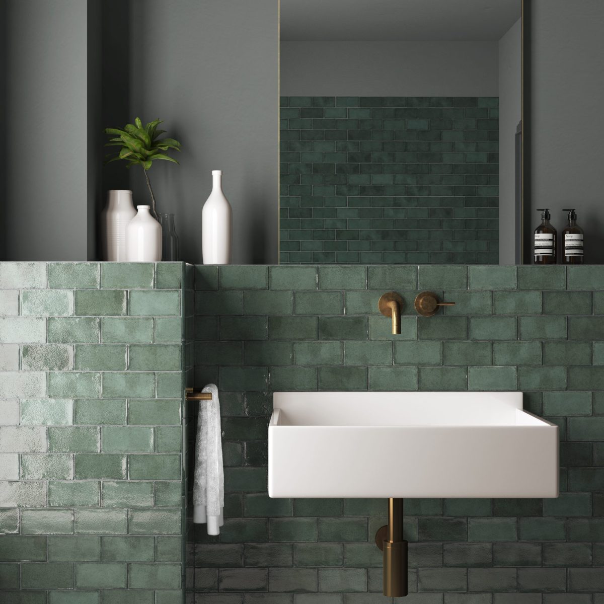 ALTEA PINE GREEN 75X150mm