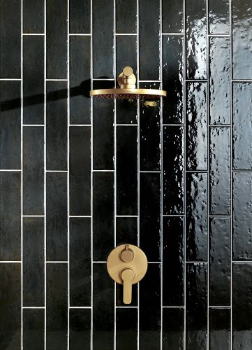 OXIDA BLACK GLOSS TILE 75X300mm