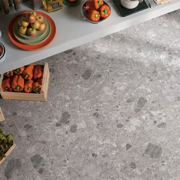 BRECCIA MID GREY RECT (IN/OUT) Tile 300x600mm