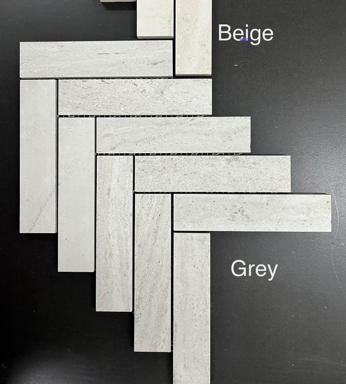 BELLAVISTA Moca Stone Grey Herringbone Tile 215X263mm