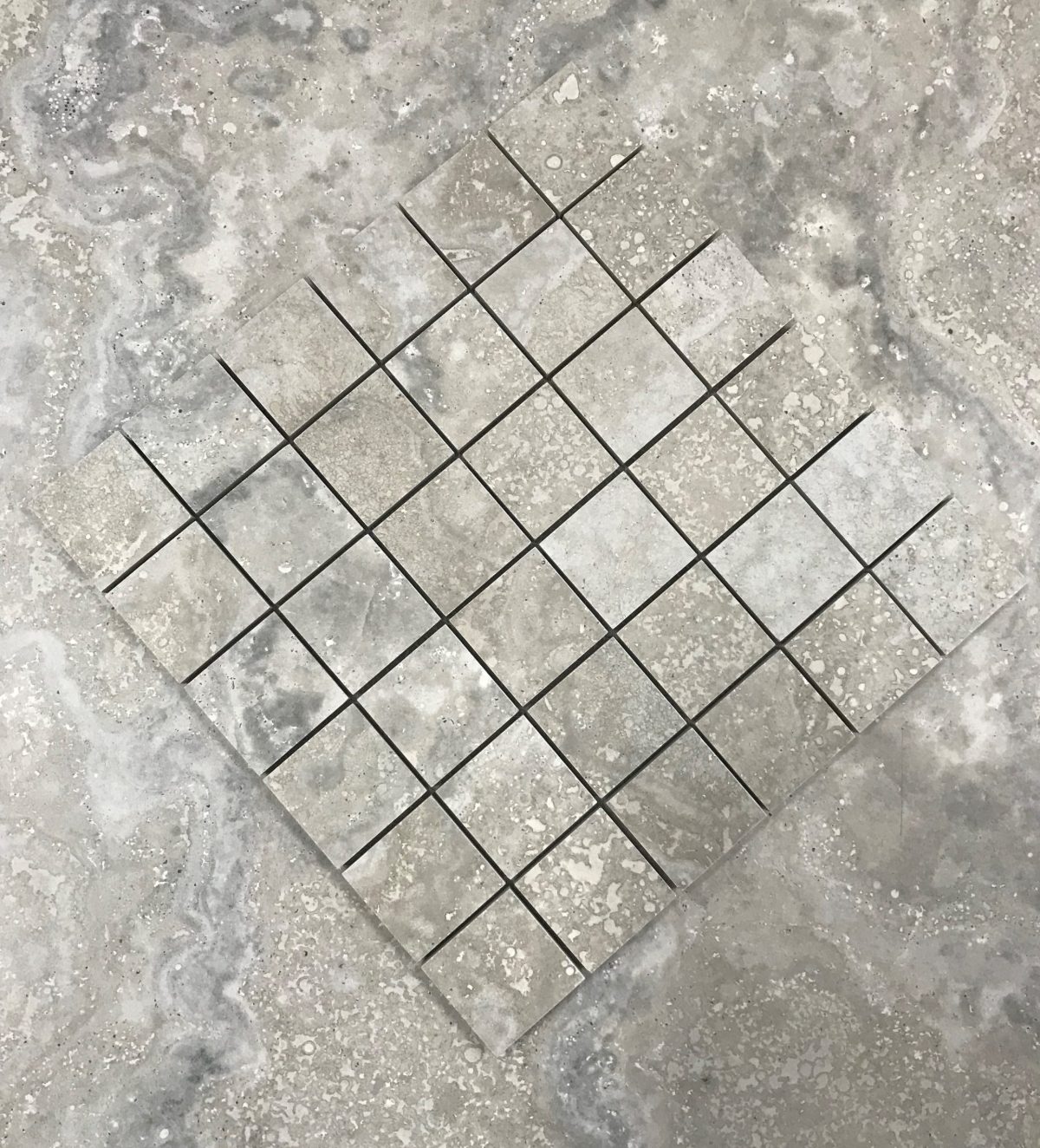 CERAVIVA TIVOLI SILVER MOSAIC TILE 300X300mm