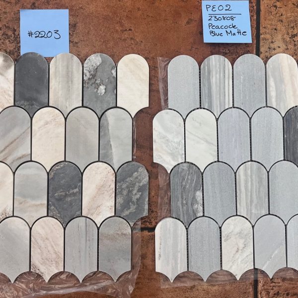 STARSTILE BLUE SANDSTONE HONED FEATHER SHEET 315x345mm