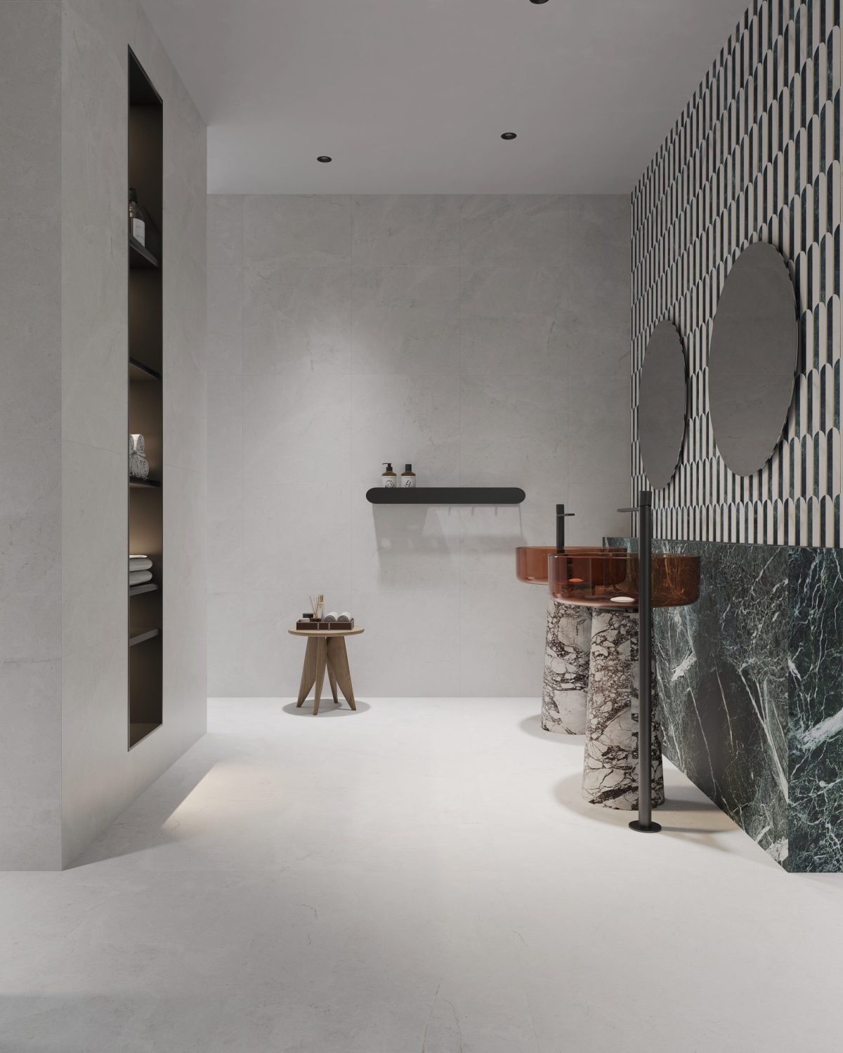 TUNDRA WHITE GLOSS TILE 600X600mm