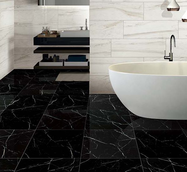 Euromarmo Nero Marquina Tile 600x600mm