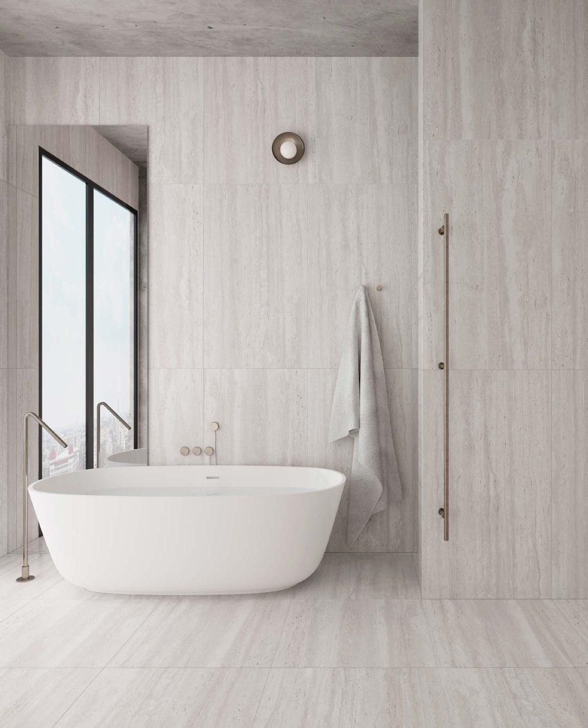 Euromarmo Travertine Chiaro Matt Tile 300x600mm
