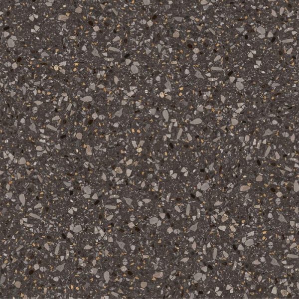 TERRAZZO STONE NERO MATT TILE 600x600mm