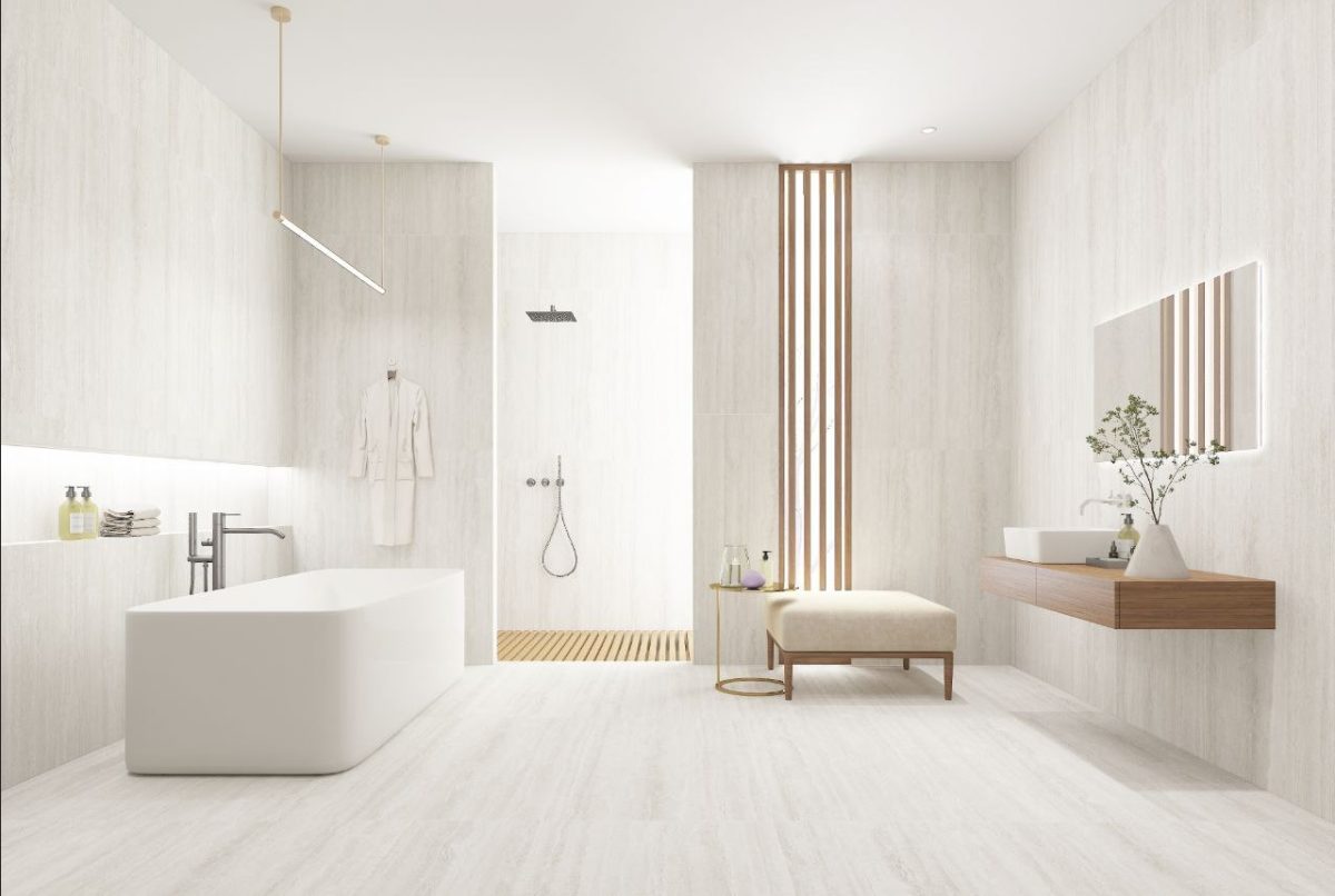 Bellavista Crystal Trav Vein Cut Bianco SmartGrip Flow 600x1200mm
