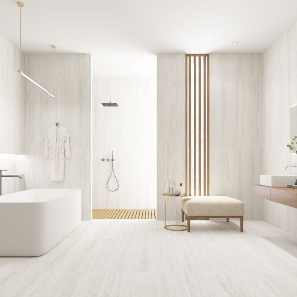 Bellavista Crystal Trav Vein Cut Bianco SmartGrip Flow 600x1200mm