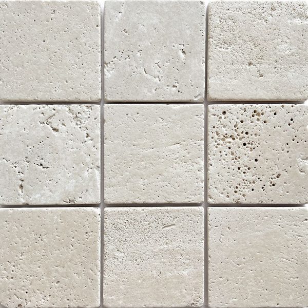 APOLLO BEIGE TRAVERTINE TUMBLED TILE 100X100mm