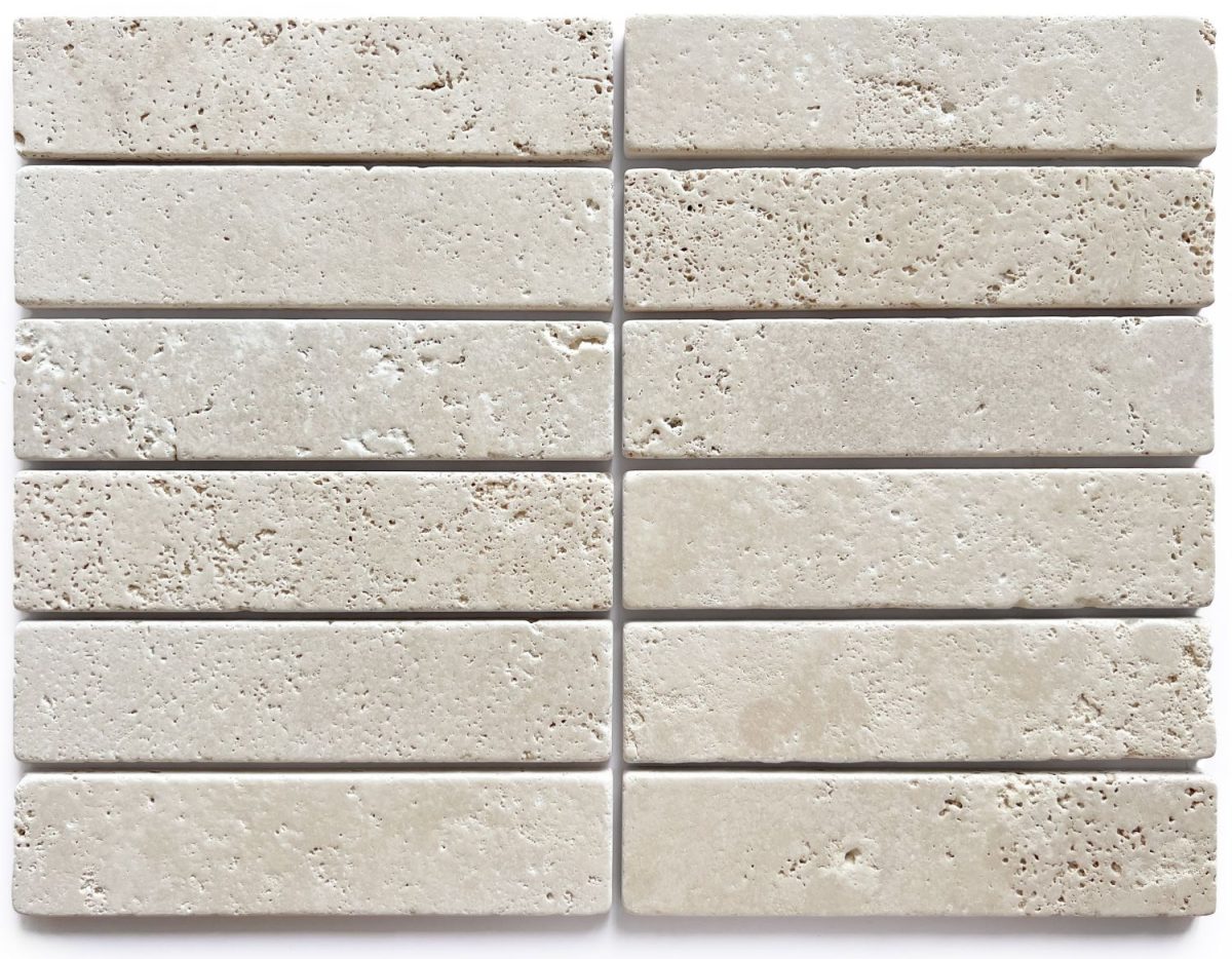 APOLLO BEIGE TRAVERTINE TUMBLED TILE 50X200mm