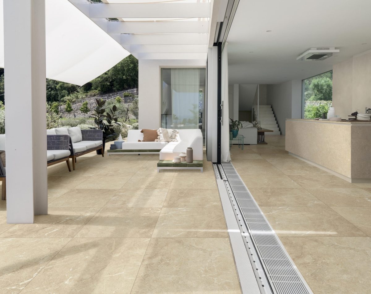 RIVIERA (TALKING HEAD) BEIGE TECH GRIP TILE 600x1200mm