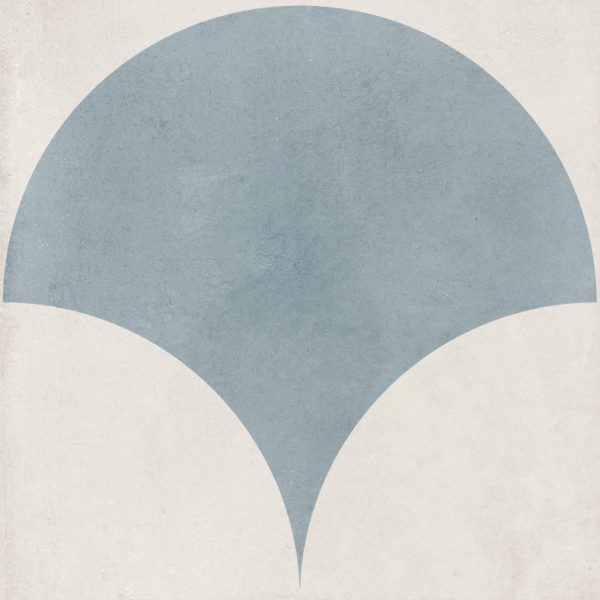 TIFFANY BLUE LARGE FISHSCALE MATT P3 TILE 200X200mm