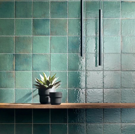 OXIDA GREEN GLOSS TILE 165x165mm