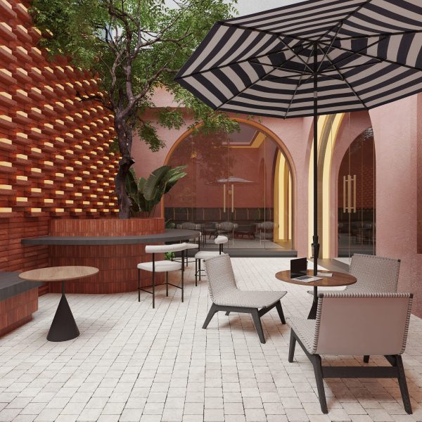 TRAVERTINO BIANCO TUMBLED BRICKBOND COBBLES 307X307mm