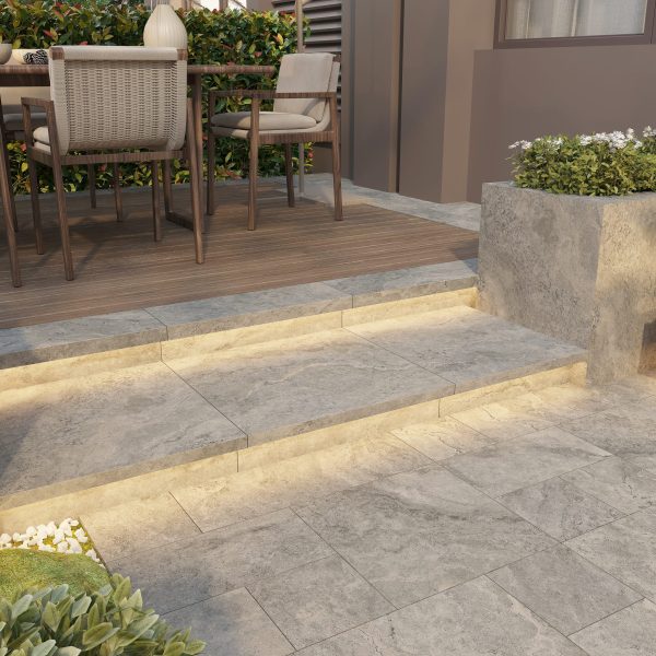 TRAVERTINO PEARL PENCIL EDGE 20MM P5 TILE 400x600mm