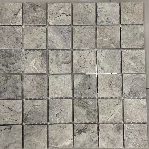 TRAVERTINO STERLING TUMBLED COBBLES STRAIGHT 307X307mm