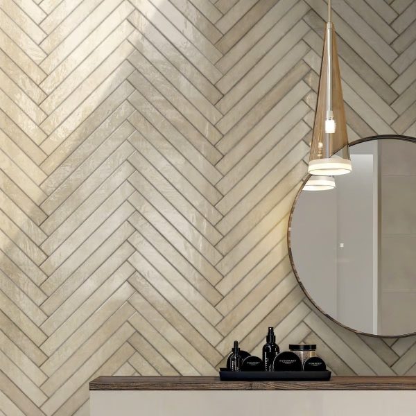 BROOKLYN OPAL GLOSS TILE 450x50mm