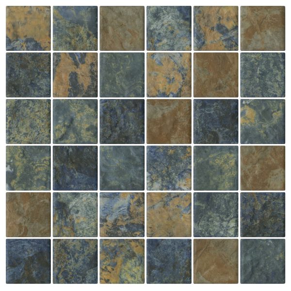 SOUTH PACIFIC SAMOA VERDIGRIS MOSAIC 47X47mm
