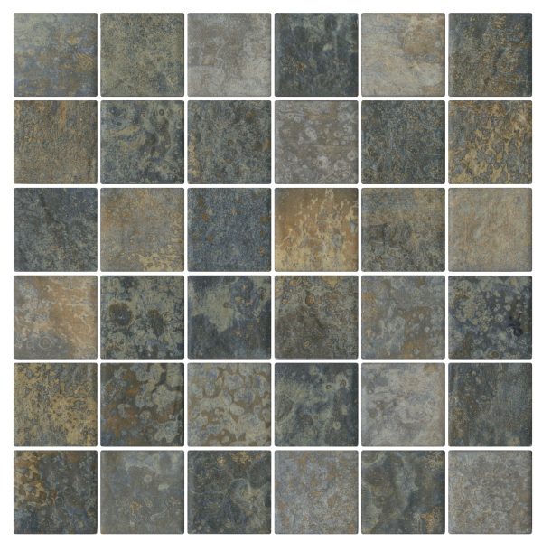 SOUTH PACIFIC TAHITI DRIFT ROCK BLUE MOSAIC 47X47mm
